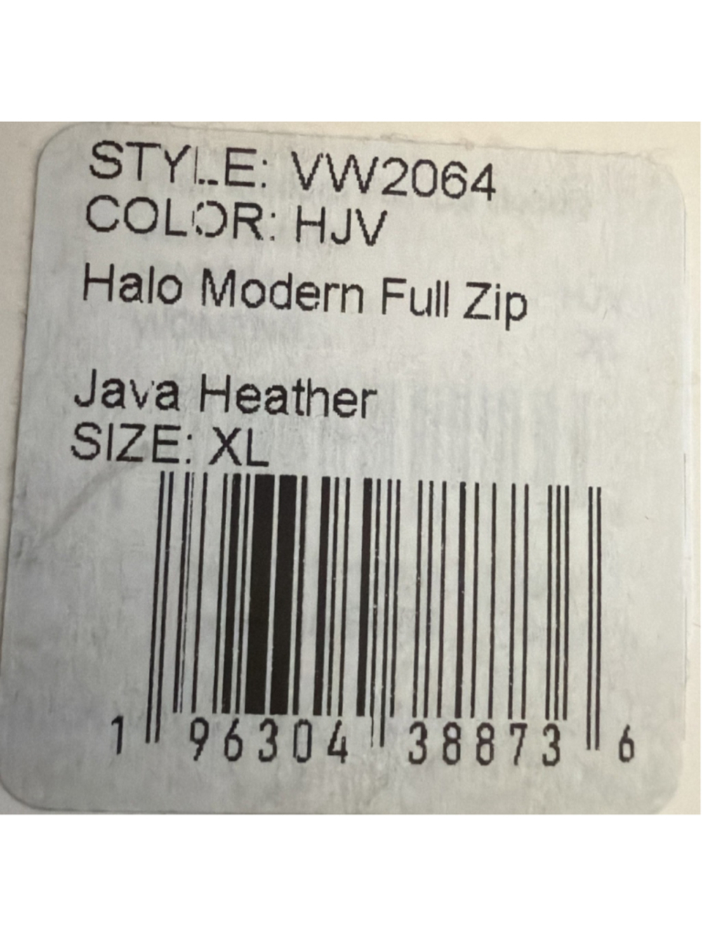 VUORI HALO MODERN FULL ZIP JAVA HEATHER COLOR SIZE XL - Picture 4 of 5